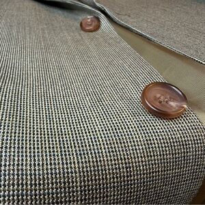 Ralph Lauren 40R Silk Wool Jacket Micro Check Sport Coat Blazer Preppy